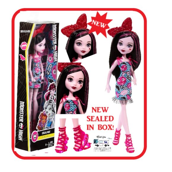 Monster High Draculaura Daughter of Draula 2016 Very RARE Doll NIB!🆕FAST😮‍💨⚡ - Picture 1 of 16